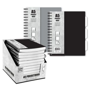 projectboek-a5-4-tabs-120-vl-black-grey-10894962