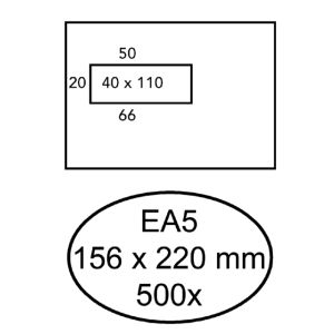 envelop-hermes-ea5-156x220-venster-40x110mm-links;zelfklevend-doos-500-stuks-180380