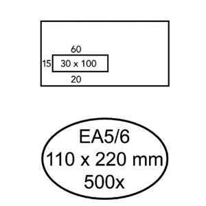 envelop-hermes-ea5-6-110x220mm-digital-venster-30x100mm-links;-zelfklevend-doos-500-stuks-181161