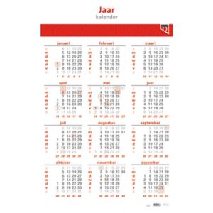 Kalender 2021 Jaarkalender 69x43cm Jaarkalender met weeknummers in een overzicht. kalender 2021 jaarkalender 69x43cm