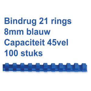 bindrug-gbc-21-rings-8mm-blauw;-doos-100st-capaciteit-45-vel-536063