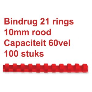 bindrug-gbc-21-rings-10mm-rood;-doos-100st-capaciteit-60-vel-536082