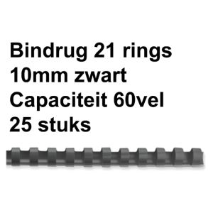 bindrug-fellowes-21-rings-10mm-zwart;-doos-25st-capaciteit-60-vel-537771