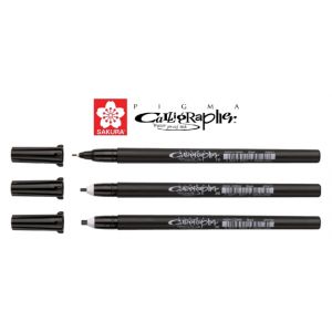kalligrafieset-sakura-bruynzeel-pigma-3-breedtes-zwart-791010
