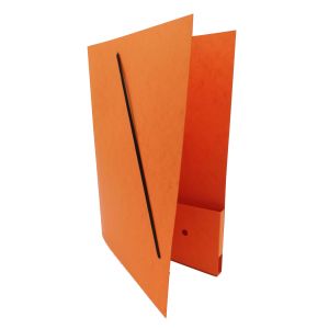 Dossiermap voor de advocatuur oranje smal met elastosluiting, insteekhoesje en strookje (per 16 bestellen)