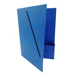 Dossiermap voor de advocatuur blauw breed met elastosluiting, insteekhoesje en strookje (per 16 bestellen)