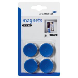 magneten-lega-30mm-rond-blauw;-blister-4-stuks-921953