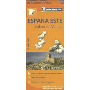 Michelin Wegenkaart 577 Spanje Oost - Comunidad Valenciana, Murcia