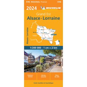 Michelin Wegenkaart 516 Alsace, Lorraine / Elzas, Lotharingen 2024