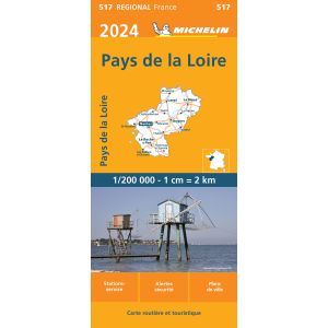 Michelin Wegenkaart 517 Pays de la Loire
