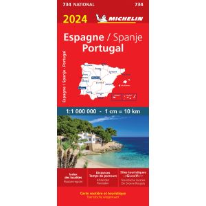 Michelin Wegenkaart 734 Spanje & Portugal 2024