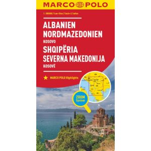 Marco Polo Wegenkaart Albanië, Noord-Macedonië