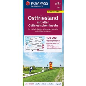 Kompass FK3322 Fietskaart Ostfriesland mit Inseln