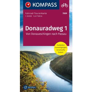 Kompass FTK7009 Fietskaart Donauradweg 1