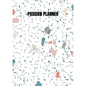 Passion Planner-12 maanden- wekelijks - A5- Zachte kaft-Marmer blauw- Allets Comfort