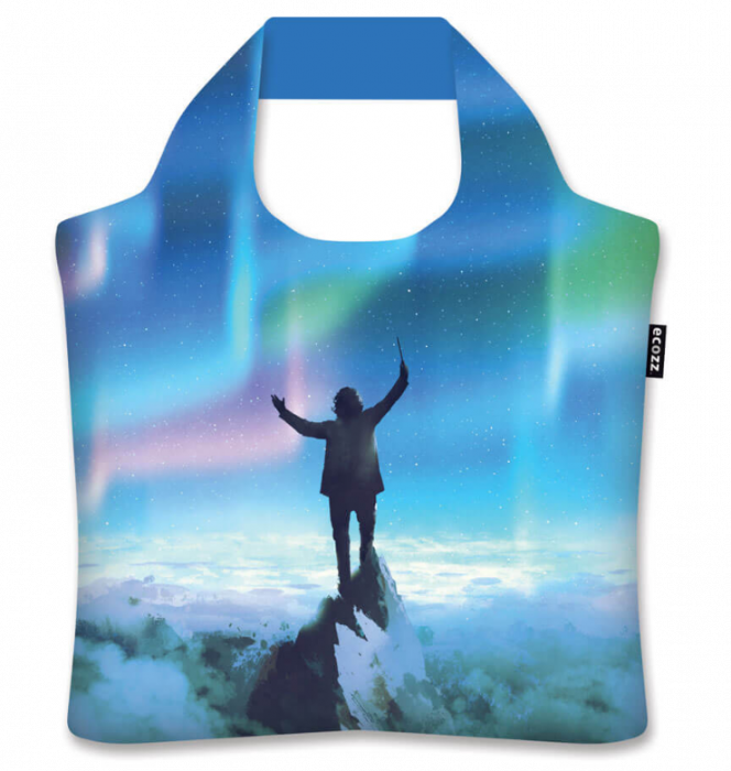 Ecozz opvouwbare draagtas Aurora Borealis