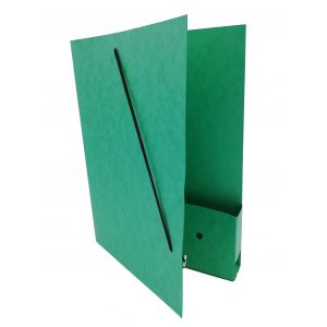Dossiermap voor de advocatuur groen smal met elastosluiting, insteekhoesje en strookje (per 16 bestellen)