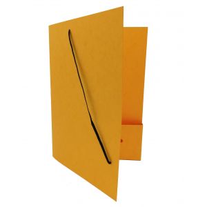 Dossiermap voor de advocatuur geel smal met elastosluiting, insteekhoesje en strookje (per 16 bestellen)